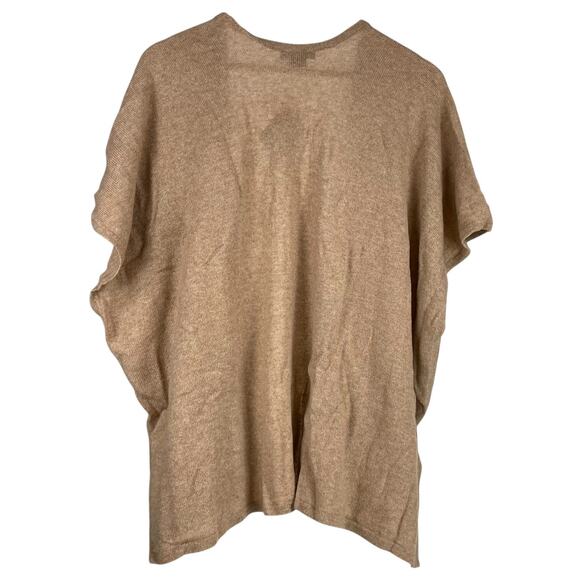 Phenix NWT 100% Cashmere Jersey Wrap Shawl Cardigan Sweater Camel Pocket Size OS - Picture 3 of 8